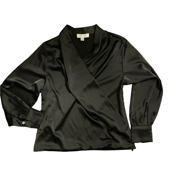 She + Sky Black Blouse Dressy - Picture 3 of 8